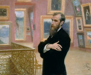 ギャラリーのパベル・トレチャコフ（1832-98）の肖像、1901
